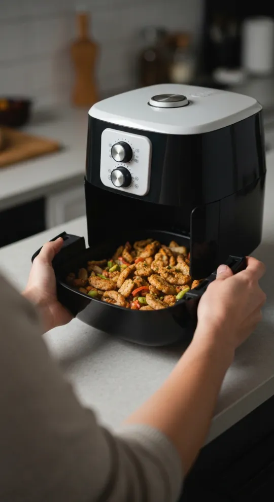 Generated ad visual — air fryer with crispy food