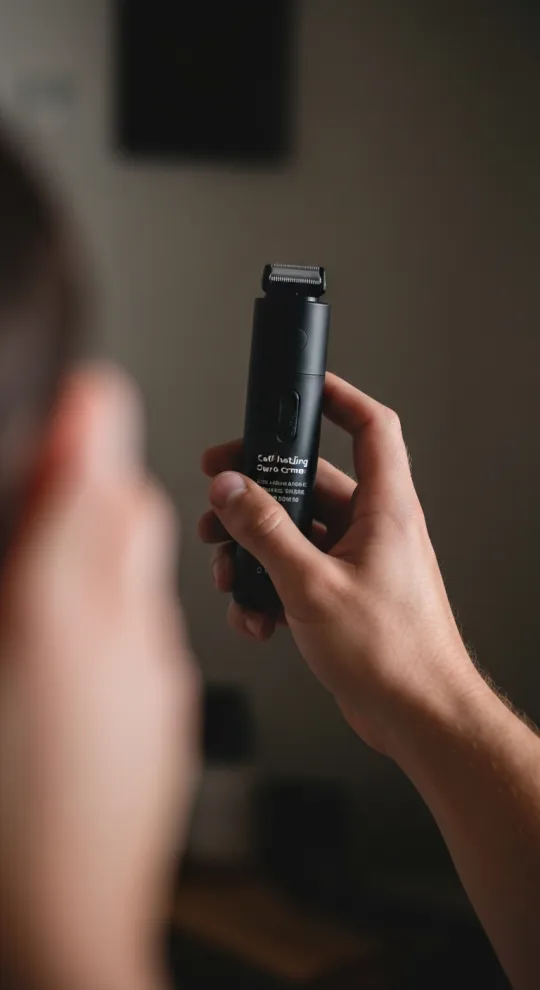 Generated ad visual — sleek black device in hand