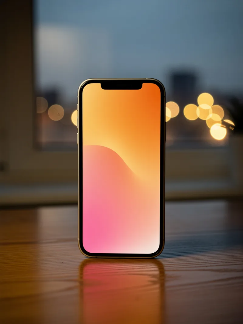Generated ad visual — phone held against a street at dusk
